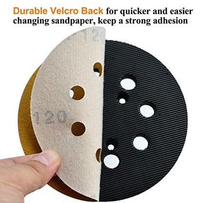5-Inch 8-Hole Hook and Loop Sanding Discs 120-Grit, 50-Pack (50 Count)