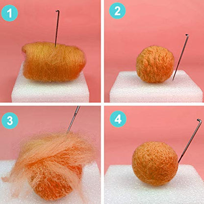 3.53oz Needle Felting Wool Roving Wool for Felting Wool Felting Supplies (3.5 Ounce)
