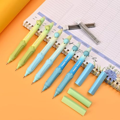 Cute Mechanical Pencil Set with Case (12 Count)