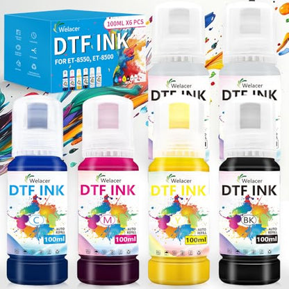 DTF Ink 5Color Kit 600ml Heat Transfer Ink Refill ET