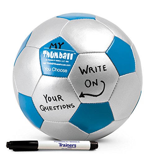 Create-Your-own Thumball 6", Blue, (Includes Marker) | Develop Your Own Ice Breakers - Customize Learning Reinforcement Tools | 30 Blank Panels