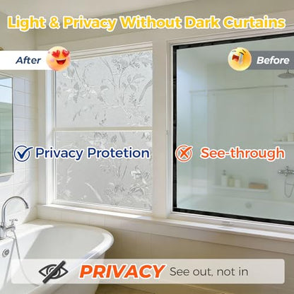Window Privacy Film Decorative for Front Door
