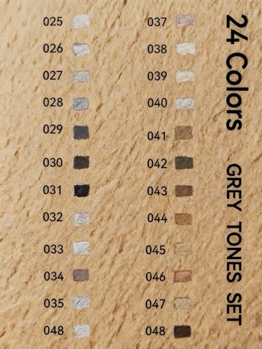 Soft Pastel Pencils 24 Colors Grey Tone Art Drawing Pencil Set