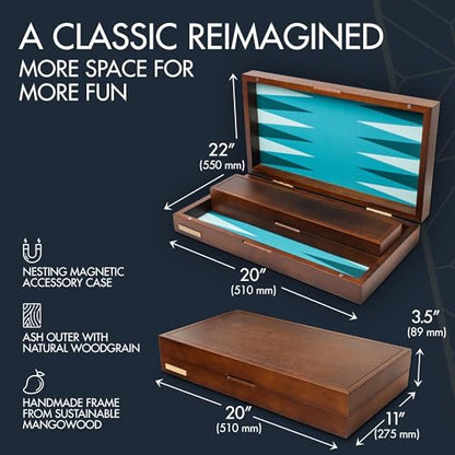 20 Inch Large Backgammon Sets for Adults