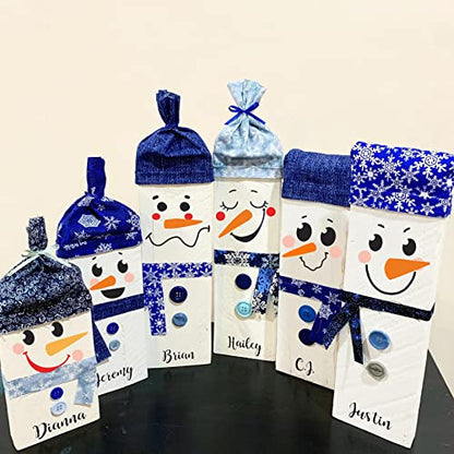 Snowman Face Stencils for Crafts Reusable 5" Christmas Stencils (20 Count)