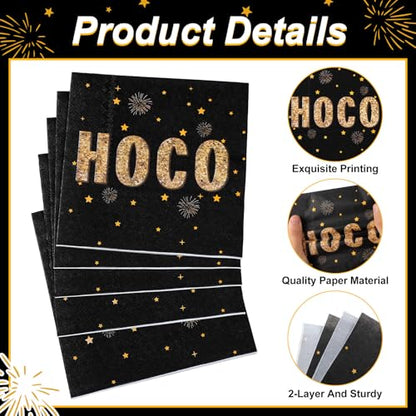 60 Pcs Hoco Cocktail Paper Napkins 6.5 x 6.5 Inches (60 Count)