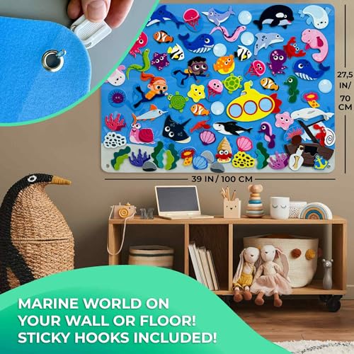 Ocean Felt Board for Toddlers 61 Pcs
