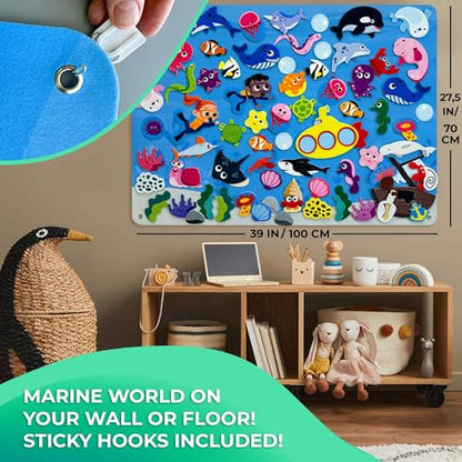 Ocean Felt Board for Toddlers 61 Pcs