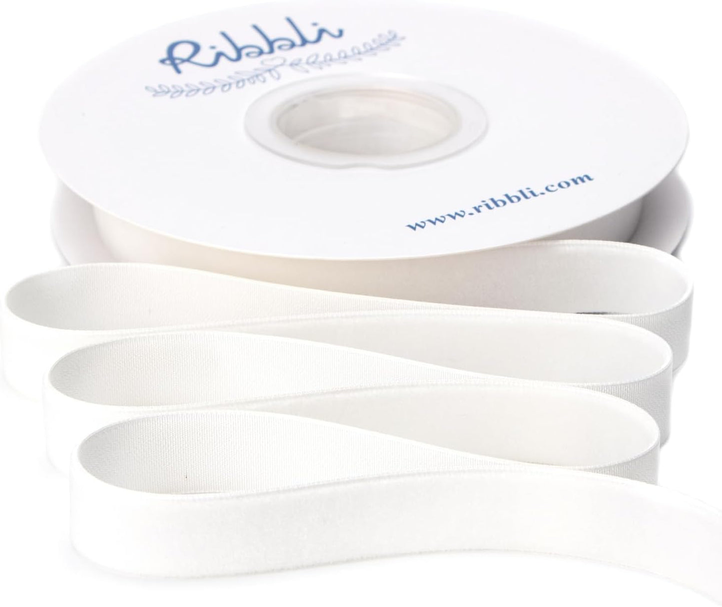 Ribbli Polyester Off White Velvet Ribbon,5/8 Inches Continuous10-Yard Spool,Christmas Ribbon for Gift Wrapping,Floral Bouquets, Home Decor - Crafty Corner