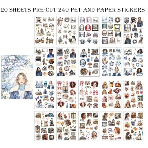 Winter Scrapbook Stickers 20 Sheets 240 Pre