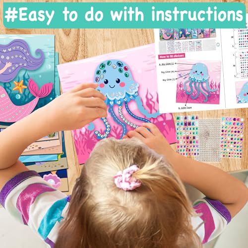 Mermaid Gem Sticker Kit for Kids
