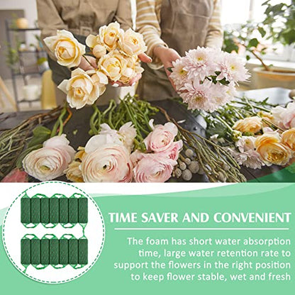 14 Pcs Floral Foam Garland 9.2ft Absorption Flower Holder Plant Foam Flower Green Sponge for Wedding Arch Door Tabletop Decoration Arrangement Home Garden Craft (14 Count)