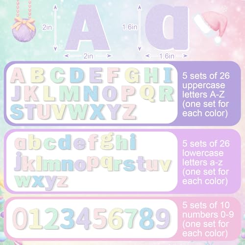 310 Pcs Felt Letter Bulletin Board Self Adhesive Sticker (310 Count)
