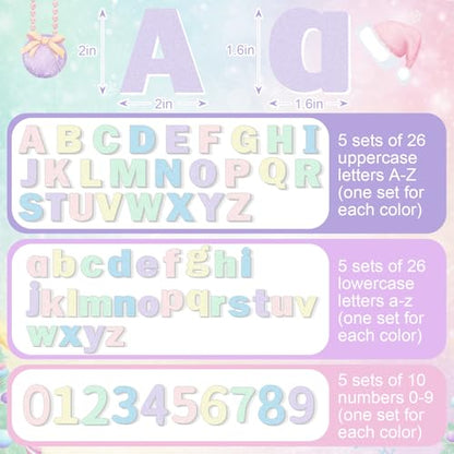310 Pcs Felt Letter Bulletin Board Self Adhesive Sticker (310 Count)