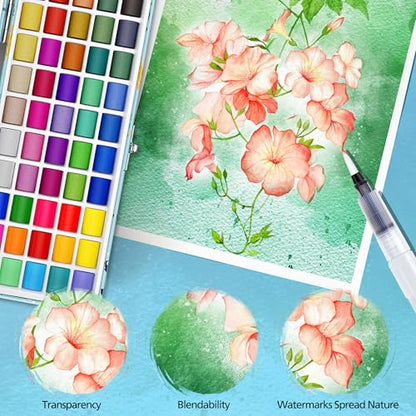 100 Colors Watercolor Paint Set (100 Count)