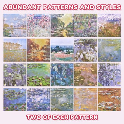 Monet Patterned Origami Paper (50 Count)