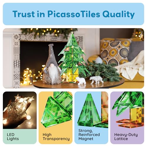 106pc Magnetic Tiles LED Light
