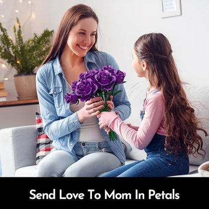 Rose Flower Bouquet Building Set for Adults