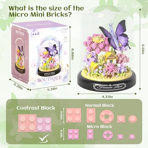 Flower Bouquet Building Set for Adults