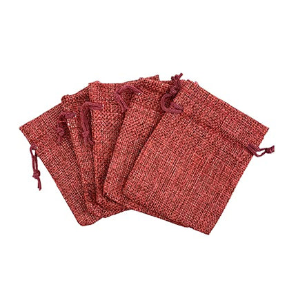 Pack Of 25 Burlap Gift Bags with Drawstring Linen Jewelry Pouches Wedding Hessian Jute Bags for Birthday and Treat Pouches Party Wedding Favors Gift