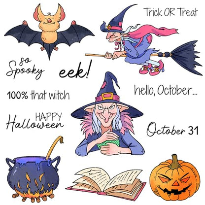 Halloween Clear Silicone stampReusable Stamp with Pumpkins