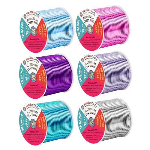 18 GA Turquoise Pink Assorted Anodized Aluminum Craft Wire (450 Foot)