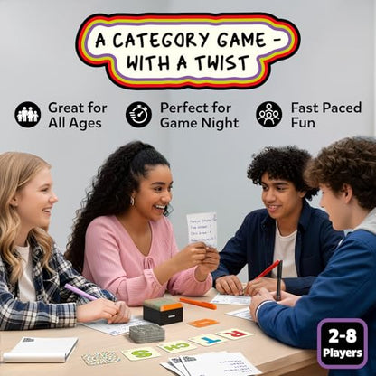 First to 5 Board & Card Category Game with a Twist