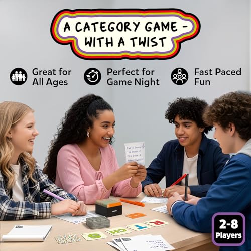 First to 5 Board & Card Category Game with a Twist