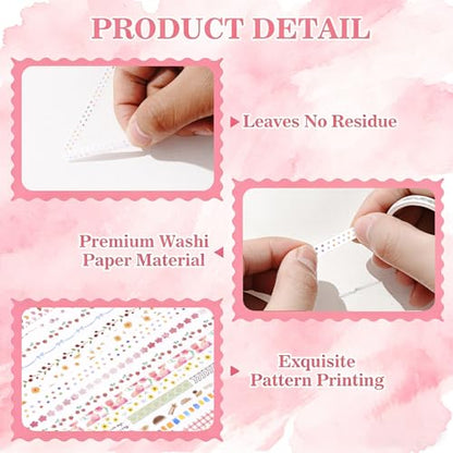 30 Rolls Neutral Washi Tape Set (30 Count)