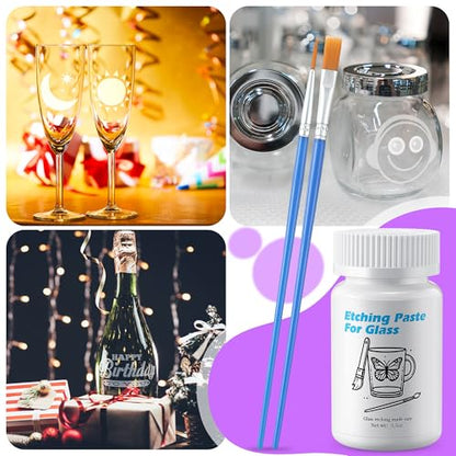 3.5 OZ Glass Etching Cream Kit (2.8 Ounce)