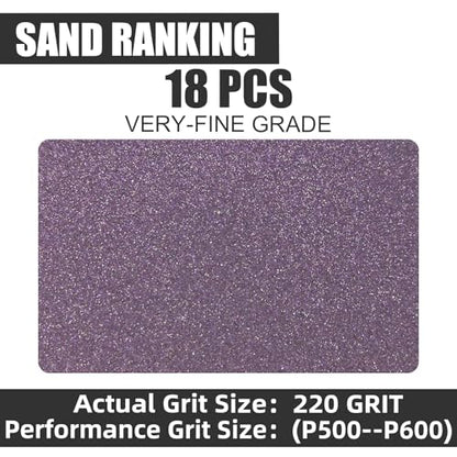 18pcs Sanding Sponge 220 grit Soft Sanding Block Washable and Reusable (18 Count)