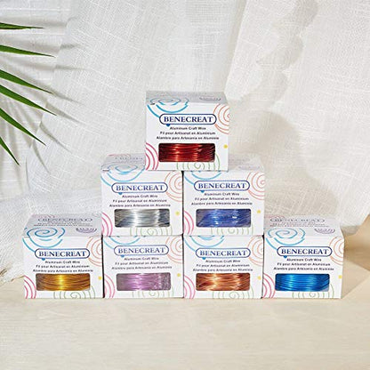 17 Gauge Jewelry Craft Aluminum Wire 380 Feet Bendable Metal Sculpting Wire for Craft Floral Model Skeleton Making (380 Foot)