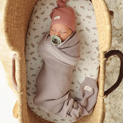 Heritage Knit Organic Swaddle Blanket for Girls