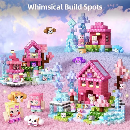 Magnetic Blocks 100PCS Kids Pink Princess Castle Building Blocks