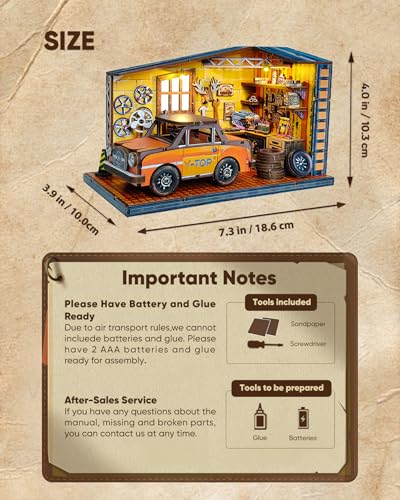 DIY Miniature House Kit Dollhouse Kit for Adults to Build Mini Garage