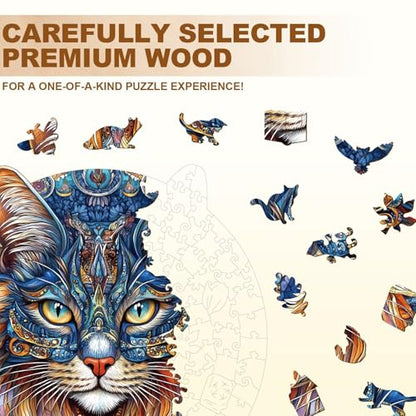 Persian Cat Puzzles Adults Gifts for Women Men Wooden 175 Pieces 11.4 x 11.3in