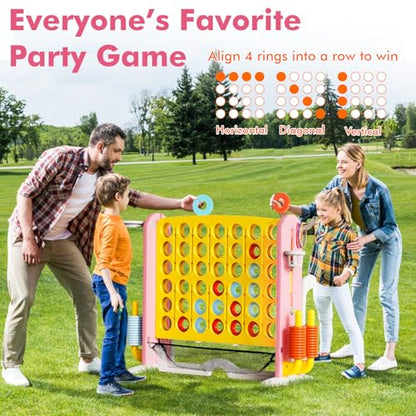 Giant 4 in a Row Connect Game with Mesh Fabric