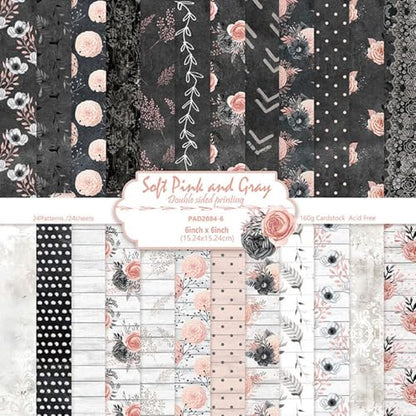 24 Sheets 6in Flowers Scrapbook Paper Pad (24 Count)
