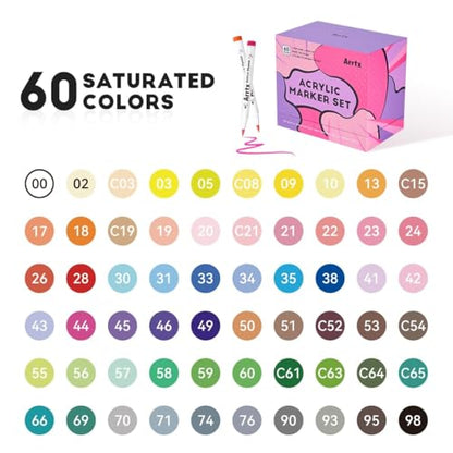 60 Colors Paint Markers Pens