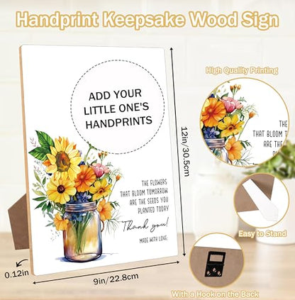 DIY Flowers Handprint Keepsake for Teacher Appreciation Gifts (10 Count)