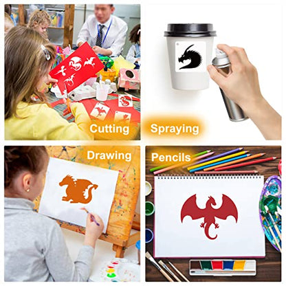 Small Stencils for Painting on Wood Burning Reusable (65 Count)