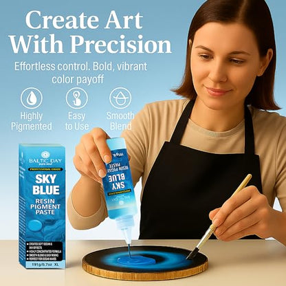 Light Blue Epoxy Resin Pigment Paste 6.7oz