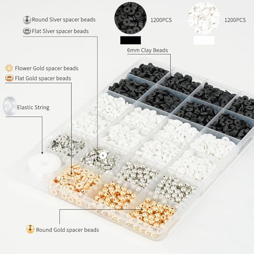 3000 Pcs Clay Beads Bracelets for Women Adults (3000 Count)