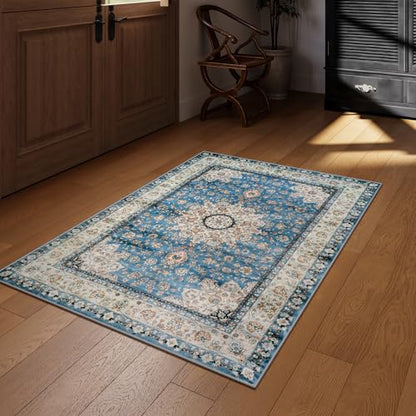 Felice Oriental Floral Medallion Area Rug (15 Sq Ft)