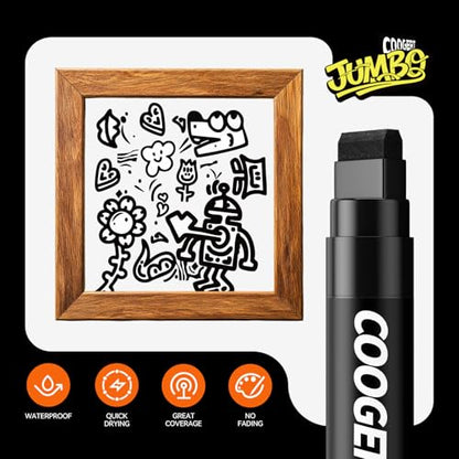 3Pcs Black Jumbo Poster Markers