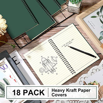 18 Pcs Spiral Notebooks