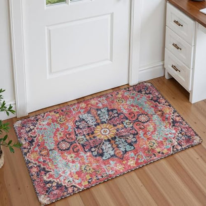 Bohemian Floral Medallion Area Rug