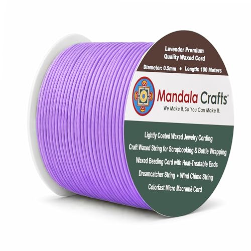 0.5mm Lavender Waxed Cord