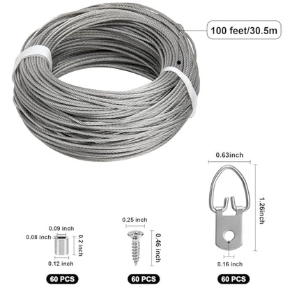 181 Pcs Picture Hanging Kit for Canvas Paintings (60 Count)