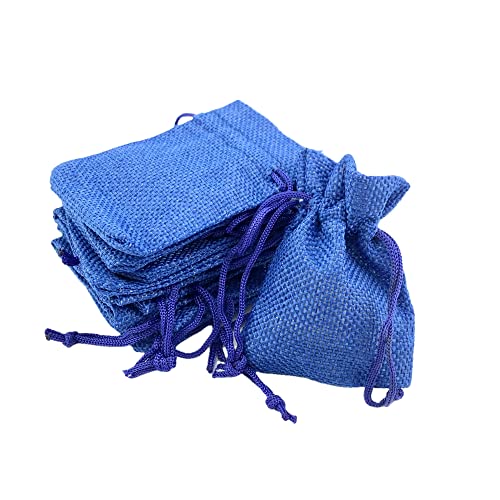 Pack of 25 Burlap Gift Bags with Drawstring Linen Jewelry Pouches Wedding Hessian Jute Bags for Birthday and Treat Pouches Party Wedding Favors Gift